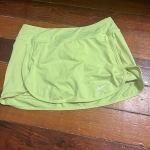 Bright yellow Nike tennis skirt